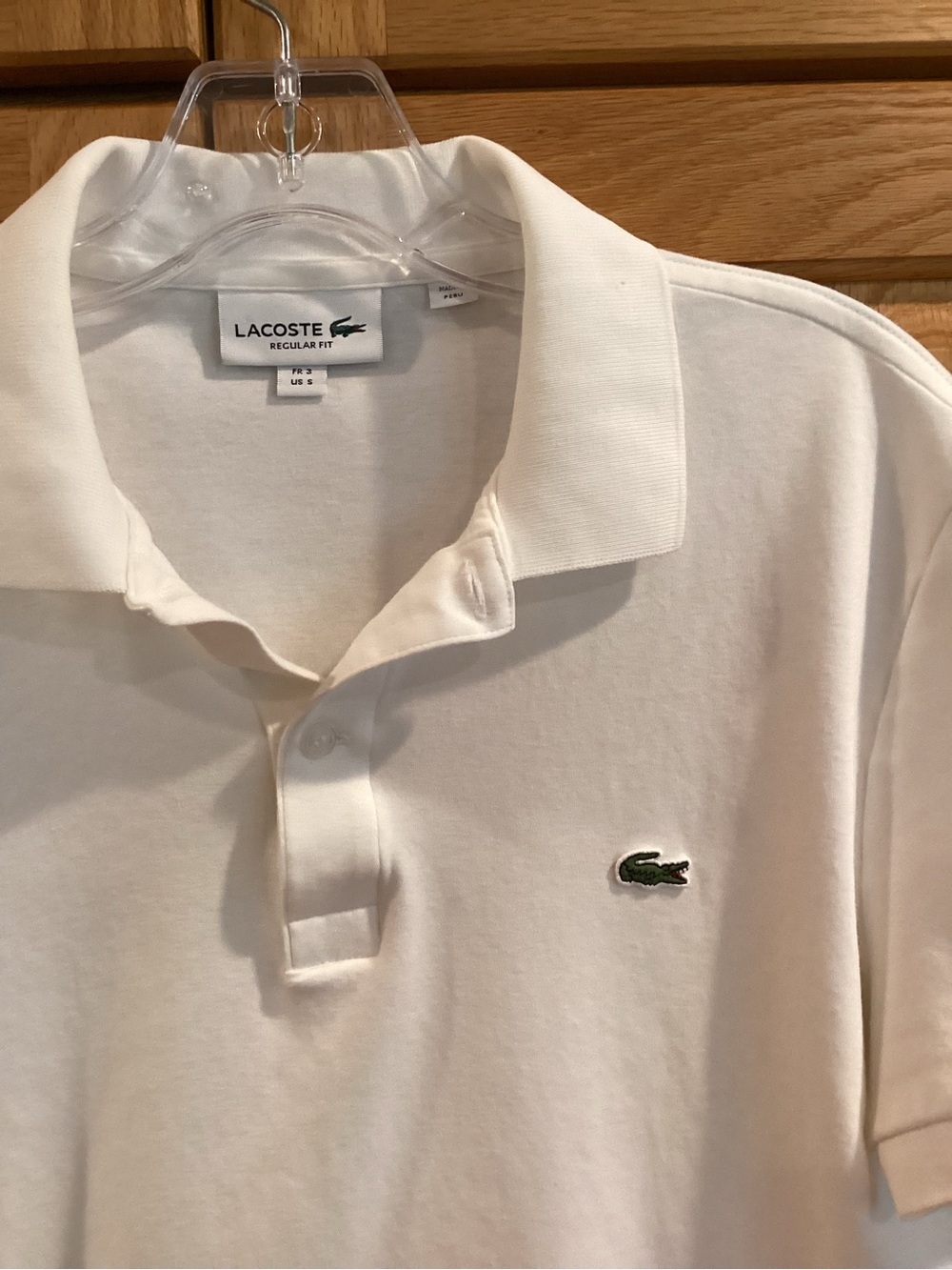 Lacoste Classic White Polo Shirt Croc Logo Misses size S - Picture 5 of 8